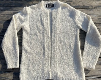 1960s Vintage Open Cardigan Acrylic Boucle knit 40 Bust Size XL