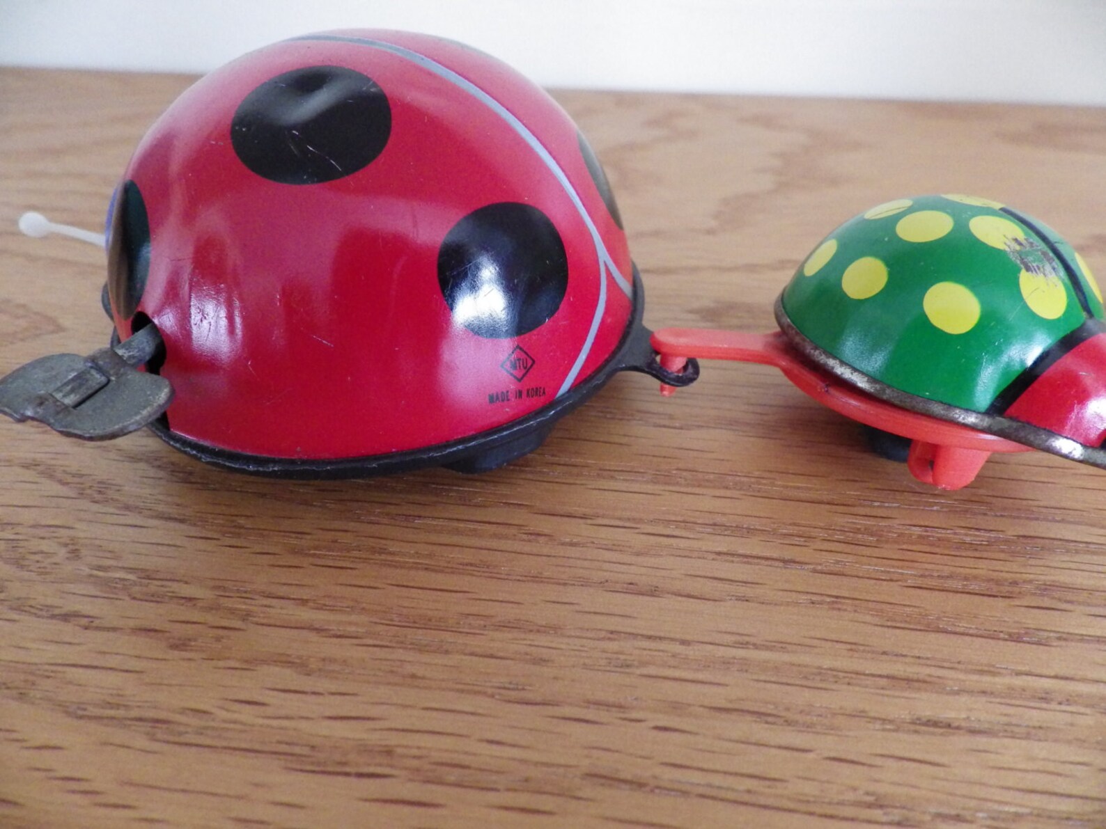 Vintage tin wind up lady bug toy Etsy