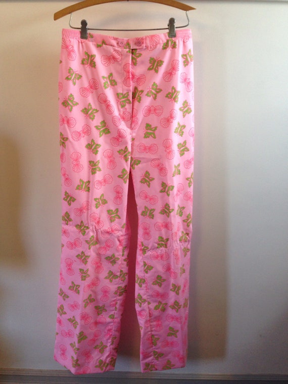 RARE Vested Gentress Pants pink novelty print butt