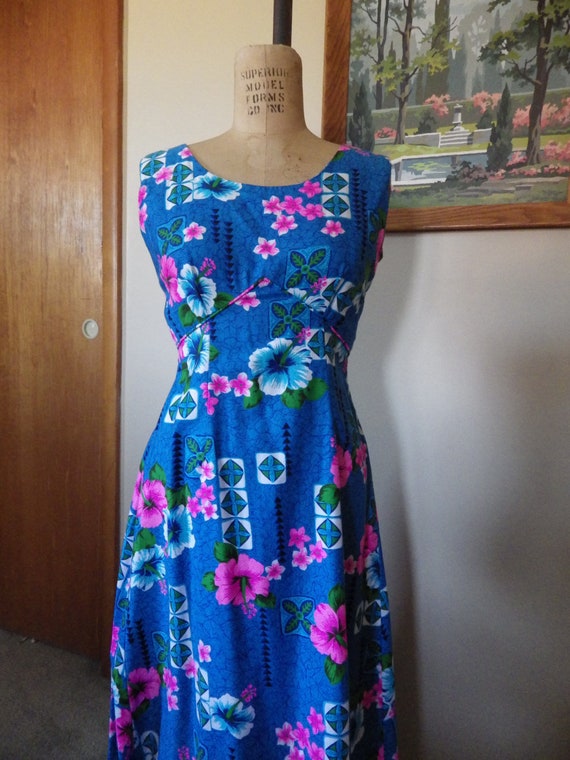 Vintage Royal Hawaiian Full Length Gown Pake Muu 3