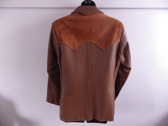 Gorgeous Vintage 2 tone Buckskin jacket Western s… - image 3
