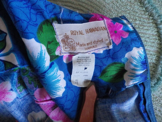 Vintage Royal Hawaiian Full Length Gown Pake Muu … - image 5