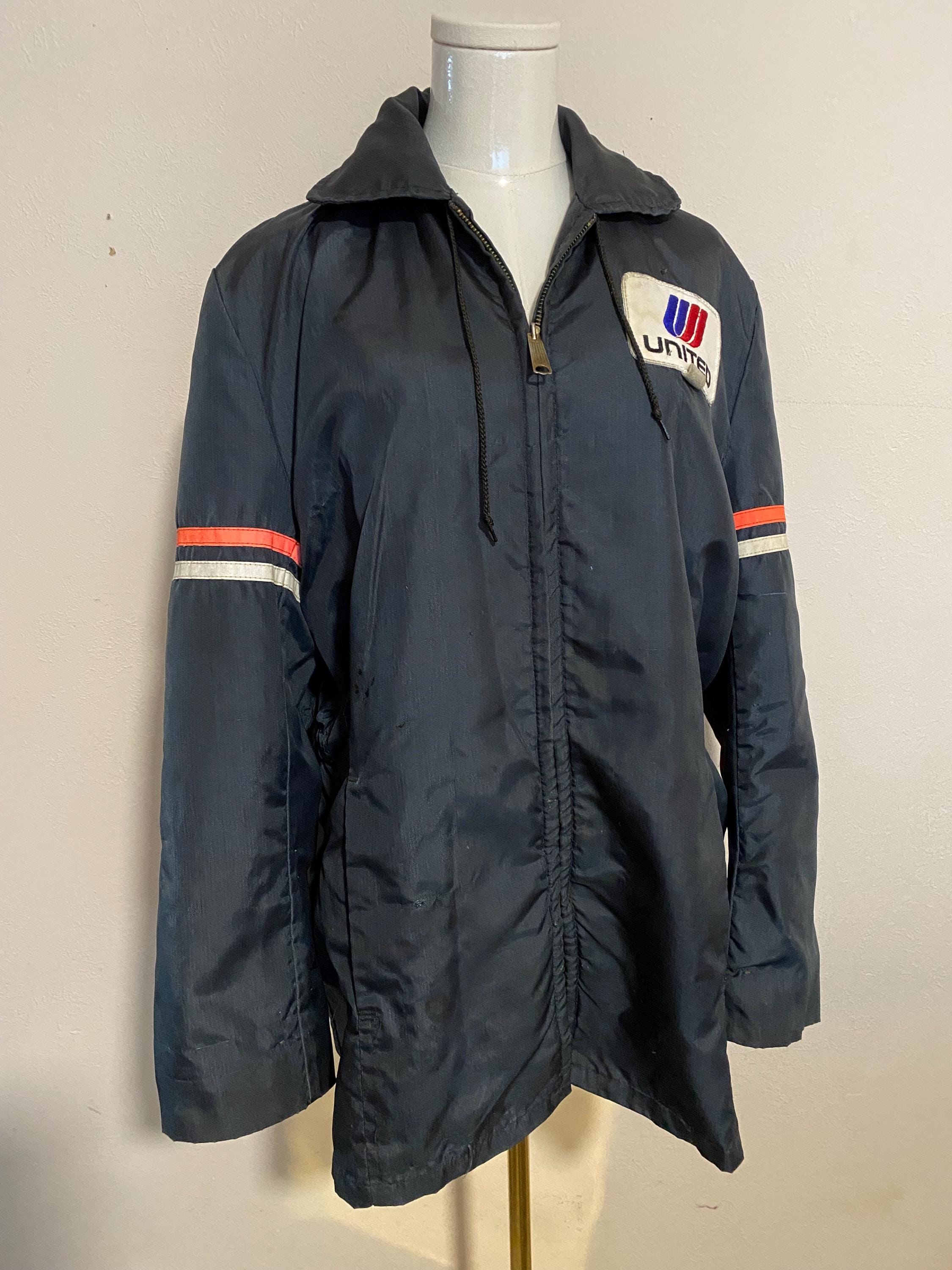Veste Vintage Piedmont Airlines Années 70 - Grande Capuche Bleue, Manteau D'employé, Occasion