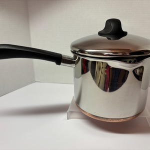 Revere Ware EXCEL Strainer Stock Pot w/ Spouts Colander Lid 3 qt. Vintage EXC