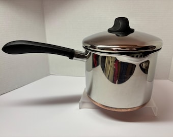 Revere Ware EXCEL Kochtopf mit Sieb, Ausguss und Deckel, 3 qt., Vintage, EXC