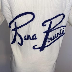 Vintage 1960s Bowling Shirt: Embroidered Rockabilly Top, Women&#39;s Medium