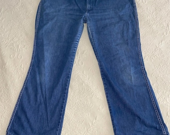 Men’s Wrangler Jeans High Rise Western Bootcut - 42 Short Vintage 1970s Hippie Boho