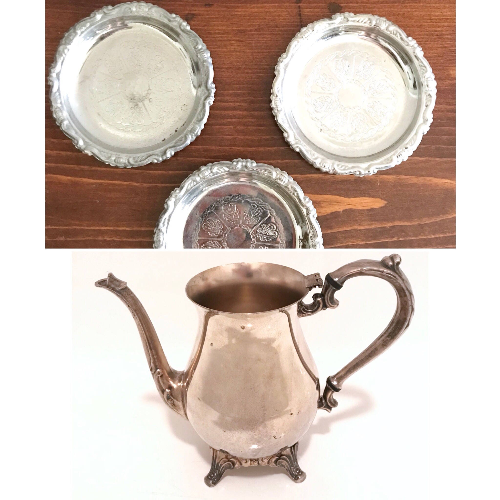 Silver Plated Tea Pot Antique Teapot Oneida Silver Plated Etsy