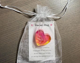 Resin Pocket Hug: Handmade Heart Keepsake