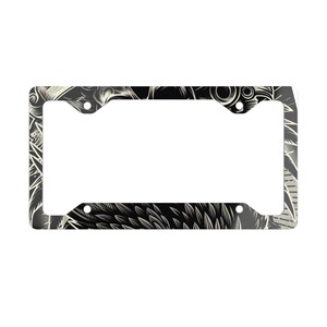 Metal License Plate Frame - Matricule Design, Car Accessories, Unique Plate Holder, Custom Frames, Auto Gift Ideas