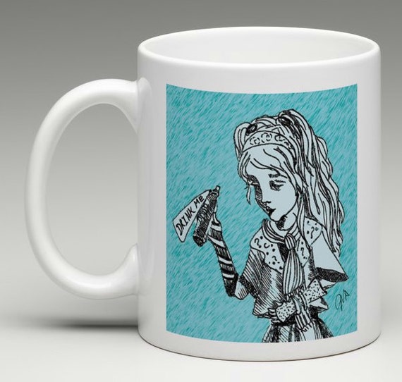 Alice in Wonderland Coffee Mug - Drink Me, Tim Burton Inspired, proceeds to  Alzheimer's Association