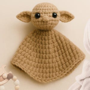 Dobby-Inspired Crochet Lovey Pattern | Baby Amigurumi Security Blanket | PDF Download