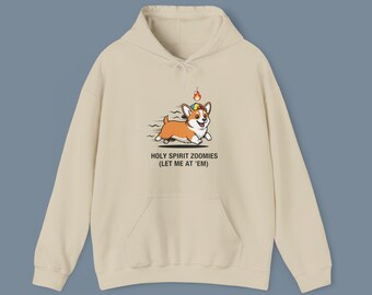 Sudadera con capucha Holy Spirit Zoomies, sudadera cristiana divertida, sudadera con capucha con humor religioso, sudadera con capucha con gráficos religiosos