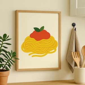 Pasta Wall Art Printable | Digital Download | Kitchen Decor | Modern Minimalist Print