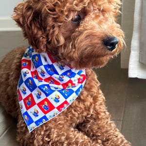 thumbnail image 2 of KU Jayhawks Dog Bandana – University Of Kansas – Blue – Made In USA – Pet Scarf 2 of 4