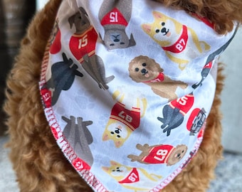 KC Chiefs Hunde auf Jerseys - Haustier-Bandana