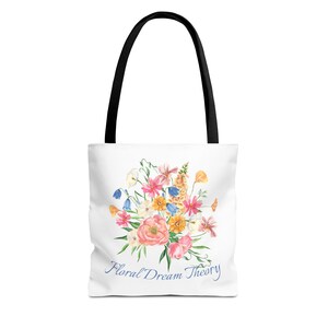 Flower Dream Theory Tote - Bold and Discreet Design, Trendy Shoulder Bag, Fashionable Carryall, Unique Shopping Tote, Edgy Purse Accessory