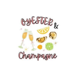 Oyster Champagne PNG, Oyster Lover PNG, Champagne Lover PNG, Beachy Vibes, Beachy Party, Party Png, Commercial use, Digital Download