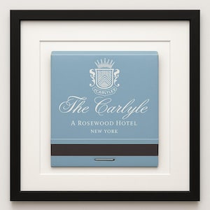 The Carlyle Hotel NYC Matchbook Art Print (120x120cm)