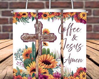 Kaffe och Jesus Amen Sublimeringsglas