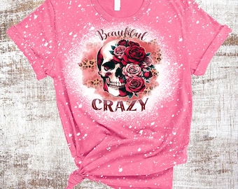 Beautiful Crazy Country Music Bleached Tee