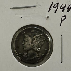 Mercury Dime 1945 P Philadelphia Mint