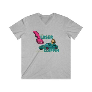 Clopping Graphic V-Neck Tee, Perfect for Casual Outings, Gifts for Friends, Birthday Celebration, Everyday Humor, Fun Statement Shirt