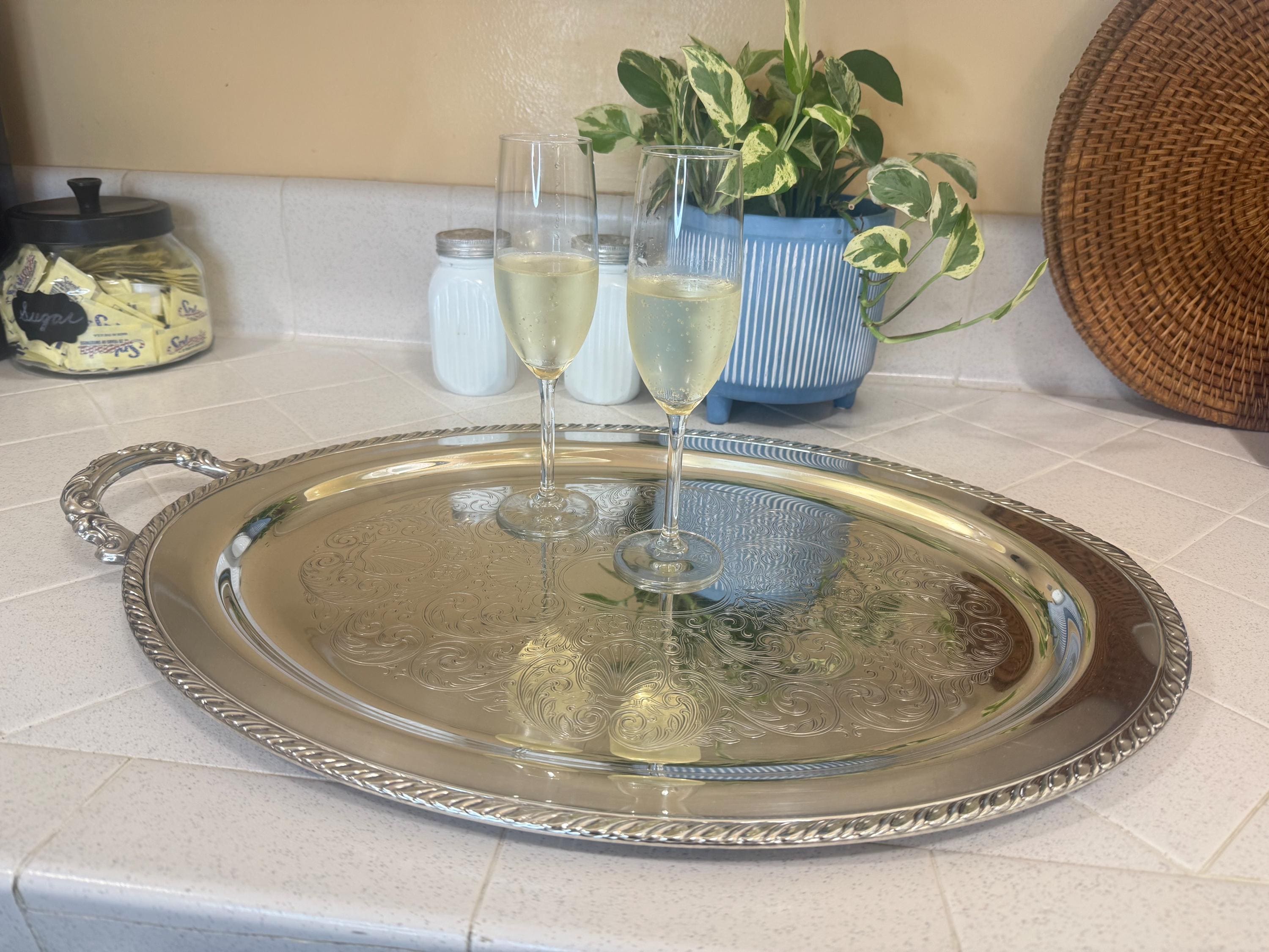 Sheffield Silver Large Tray - Etsy