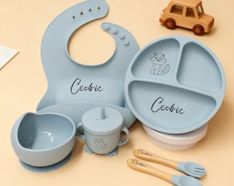 Weaning Set aus Silikon: Personalisiertes Stillgeschenk