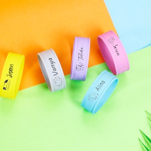 Personalized Silicone Sippy Cup Labels, Custom Engraved Water Bottle Bands, Perfect Gift for Kids and Families