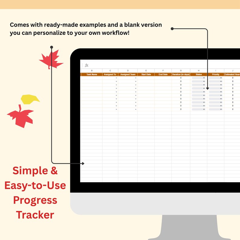 Clean Looking Tasktracker Task Tracker Spreadsheet Template for Google Sheets | Dynamic Dashboard ...
