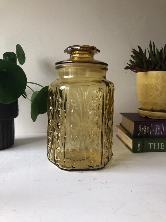 Gold Apothecary Jar Etsy