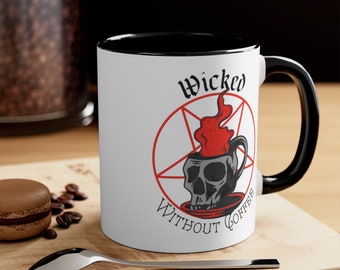 Witchy Aesthetic Mug, Skull Mug, Goth Kitchen Decor,  Skull Mug, Occult Coffee Cup, Halloween Gifts, Coffee Lover Gift