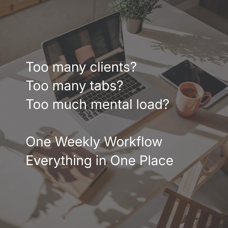 Virtual Assistant Weekly Workflow & Client Tracker | VA Task Planner ...