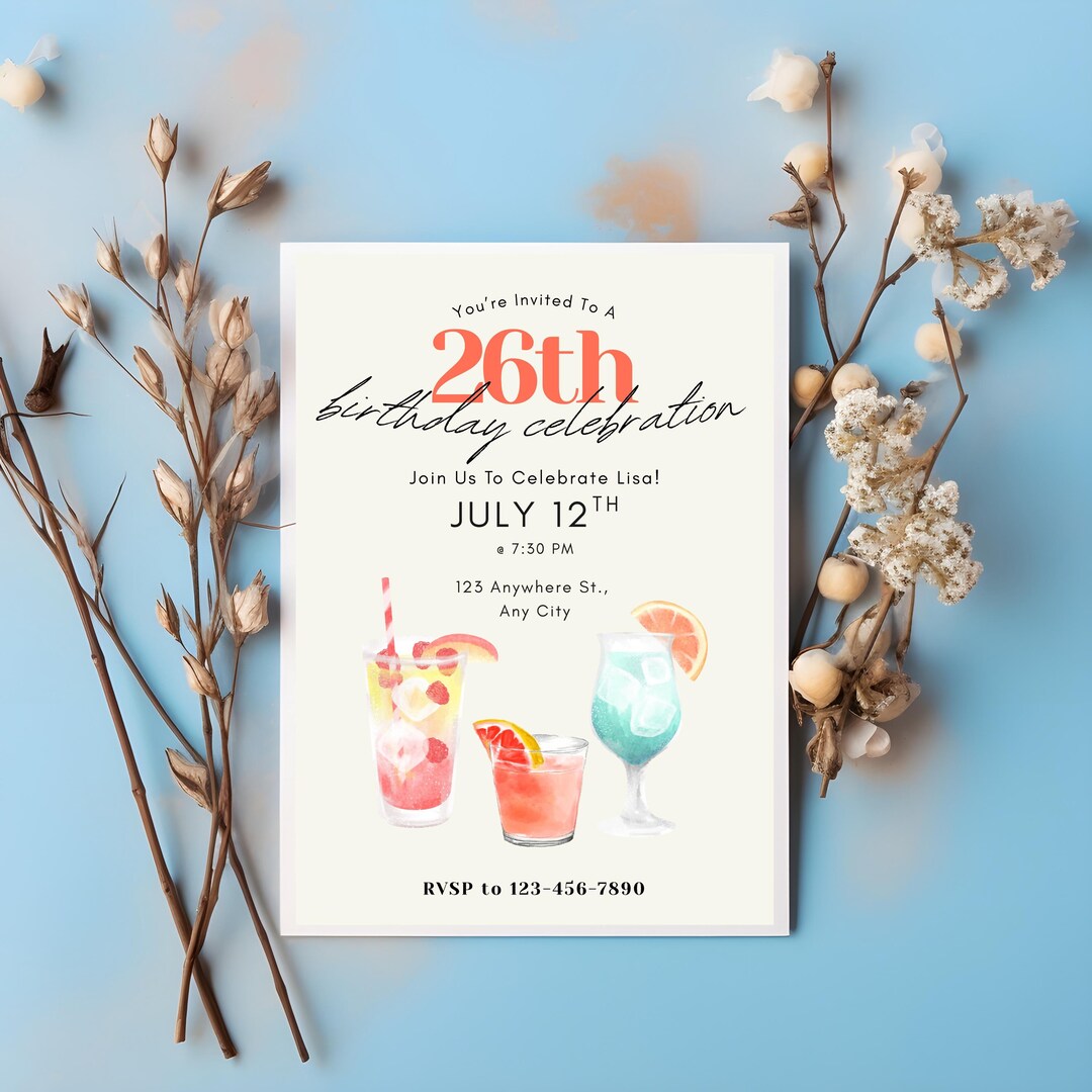Editable Party Invitation Template: DIY Canva Invite, Birthday (instant ...