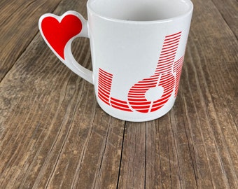 Vintage Love Mug - 1986 - Heart - Cup - Coffee - Tea - Made in Korea - The Love Mug - Retro -