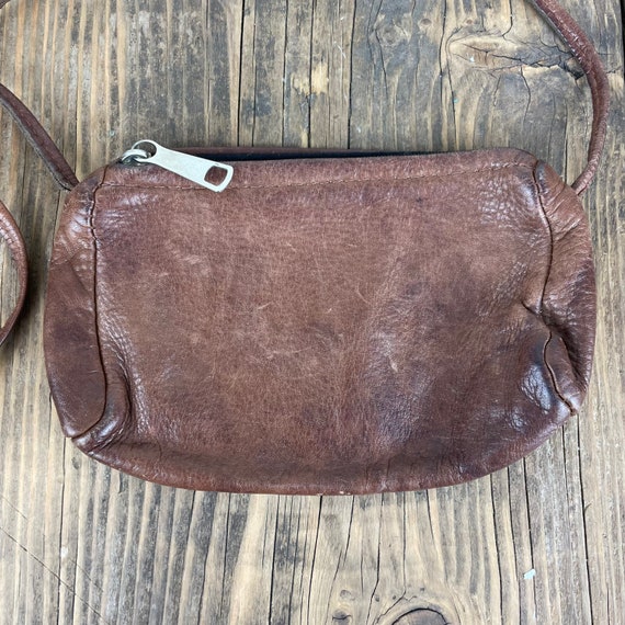 Vintage C&C Brown Leather Purse - Small Handbag -… - image 2