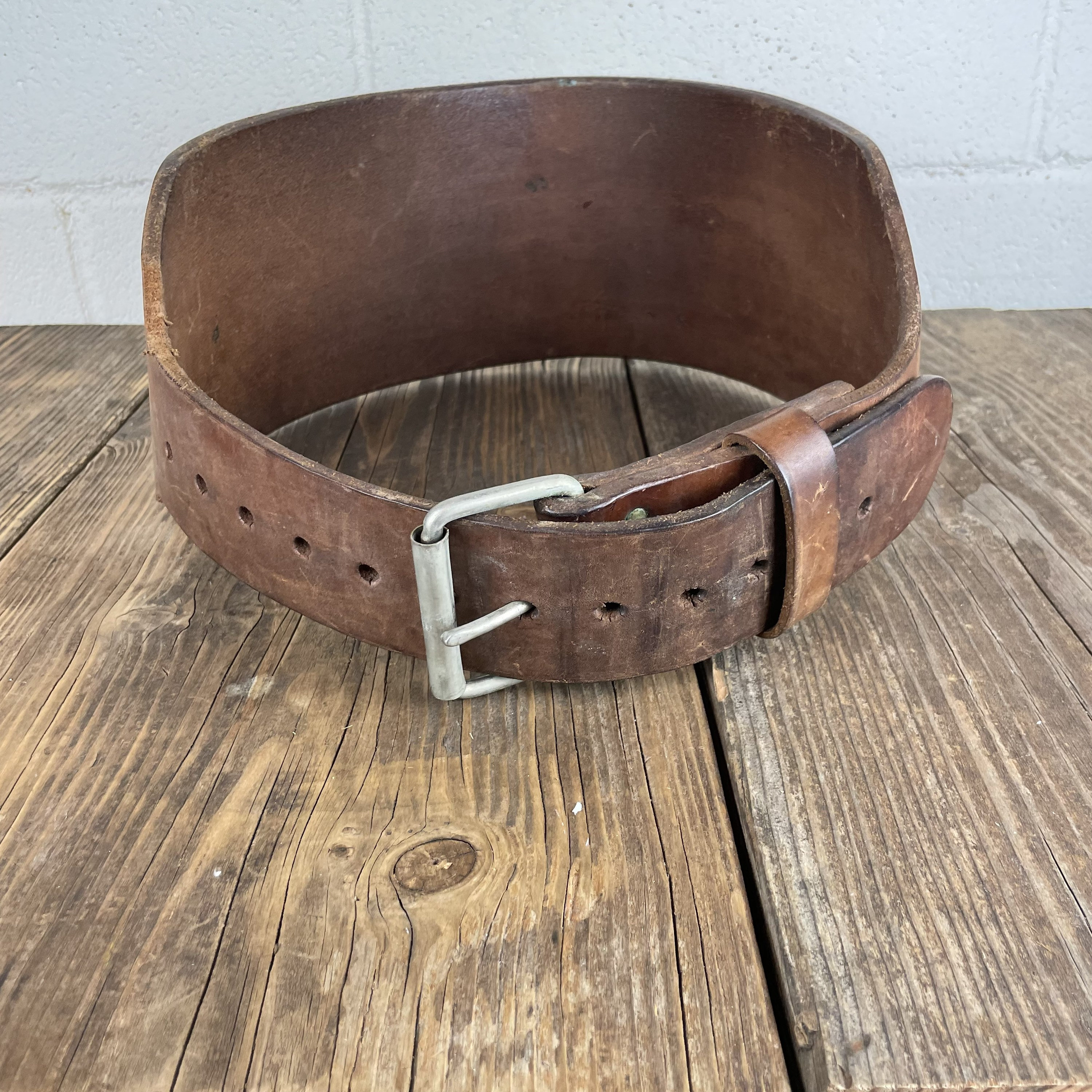 Brown Leather Old Fashioned Belt Hand Made Old Fashion Full Grain Leather  Belt For Jeans For Men