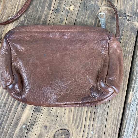 Vintage C&C Brown Leather Purse - Small Handbag -… - image 3