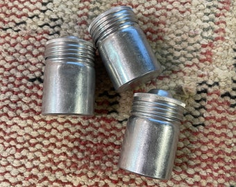 Vintage Ansco Metal Film Canisters - Silver  - Set of Three - 35mm Film