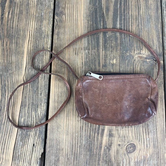 Vintage C&C Brown Leather Purse - Small Handbag -… - image 1