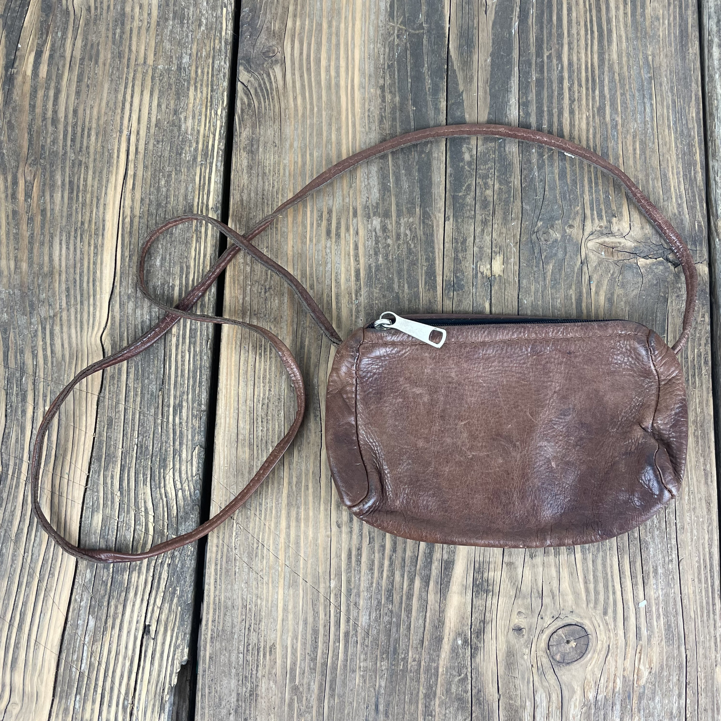 Vintage C&C Brown Leather Purse Small Handbag California 