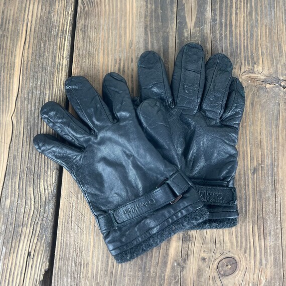Vintage Black Leather Gloves Size Medium Calvin Klein - Etsy Australia