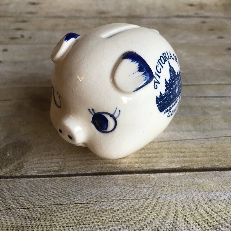 Vintage Ceramic Piggy Bank Victoria Bc Canada Etsy