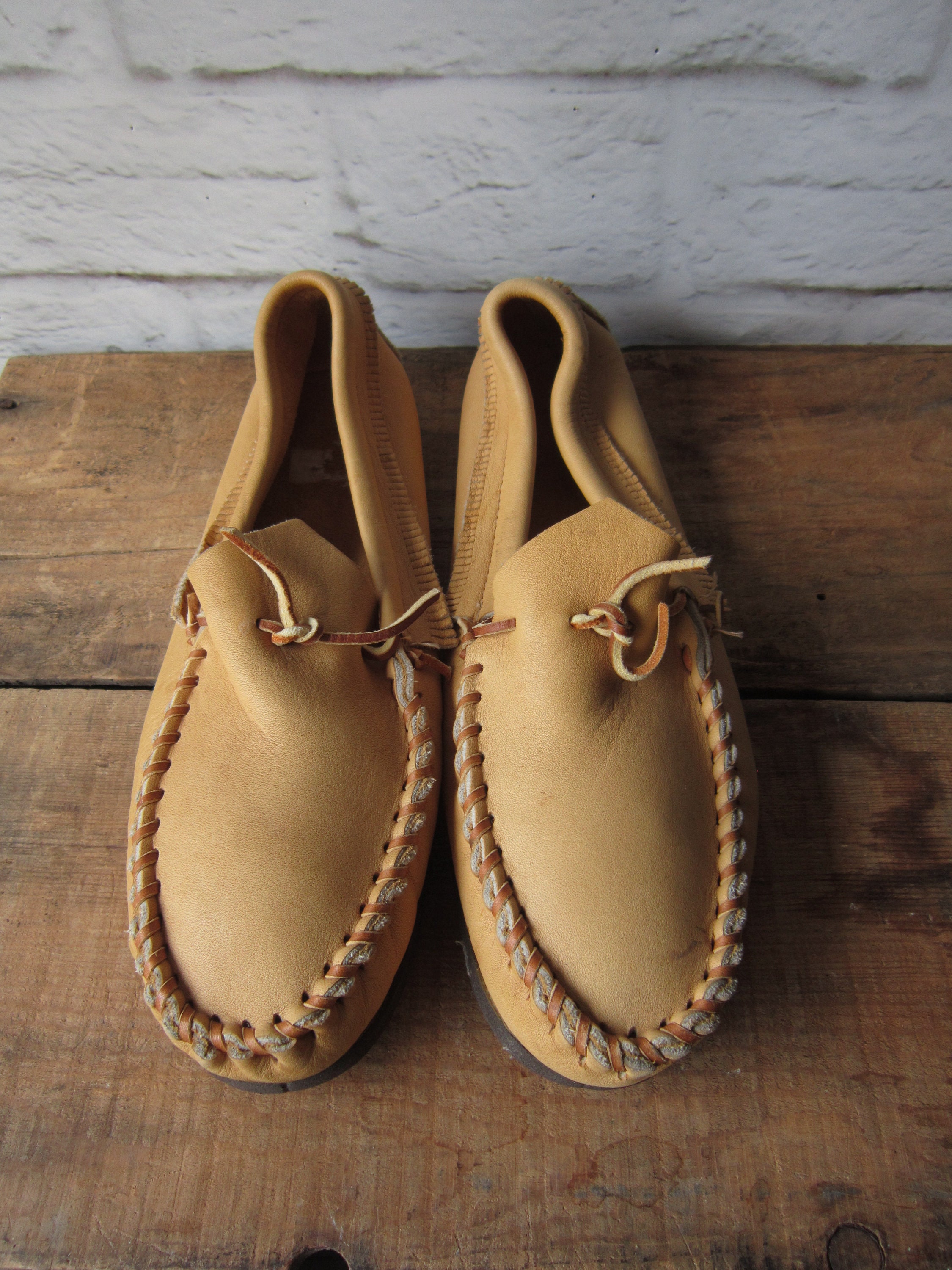 tooled leather moccasins