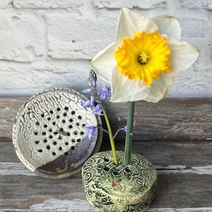 Vintage Studio Pottery Flower Frogs - Handmade One of One Floral Design