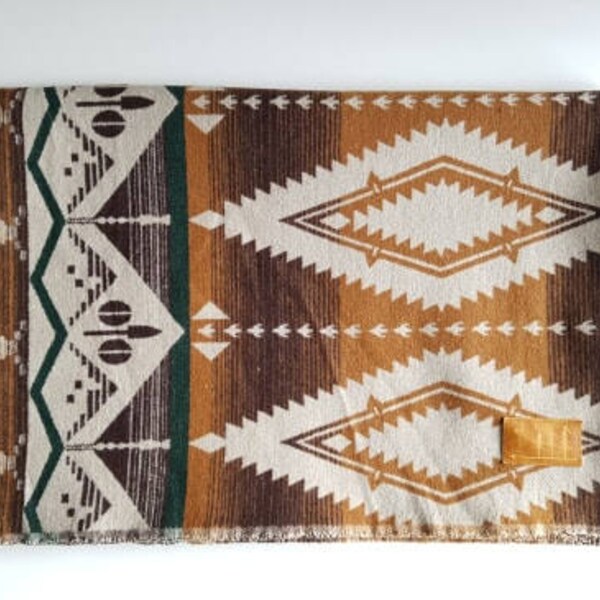 Navajo print woven throw blanket