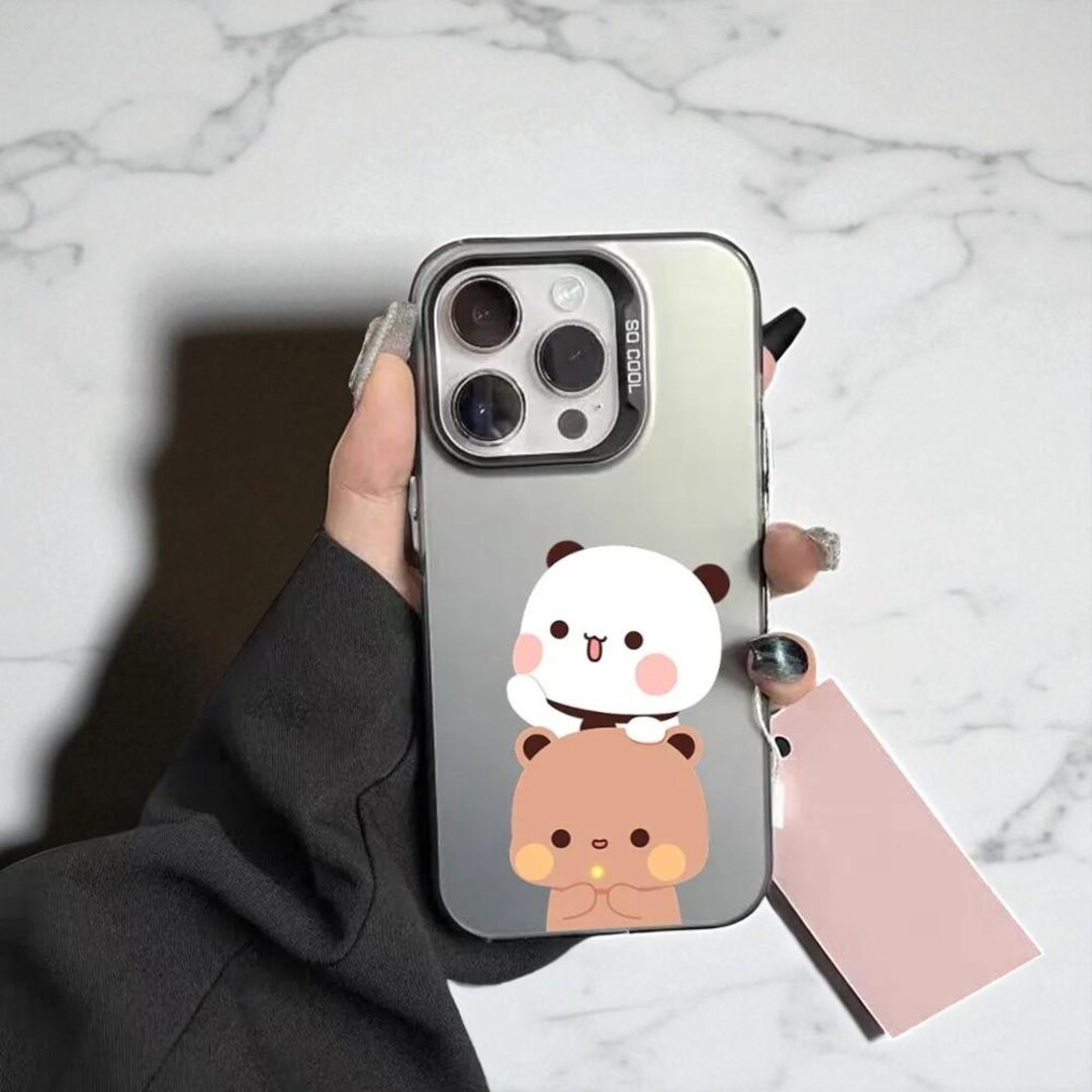 Sparkbubu Silver Cartoon Protective Case – Adorable DUDU