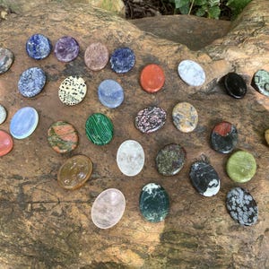 Natural Polished Crystal Worry Stone ,Smooth Pocket Palm Stone for Relaxation, Meditation, and Thoughtful Crystal Gift