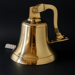 Engraved Brass Ship Bell: 5-Inch Nautical Captain Doorbell